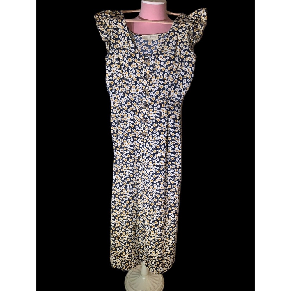 Sweet Wanderer Floral Print Jump Suit Size Large.